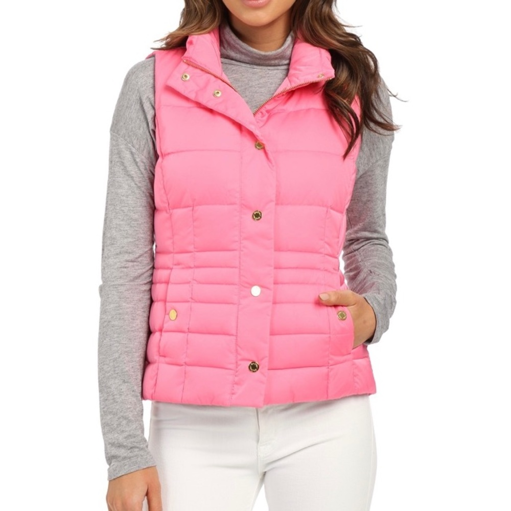 Lilly Pulitzer Isabelle Puffer Vest Pink - XS